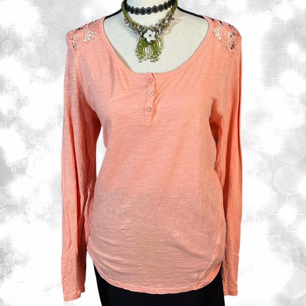 Joe Boxer Feminine Peach Long Sleeve Top